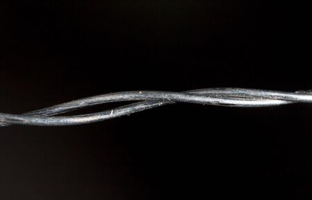 wire on a black backgroundの写真素材