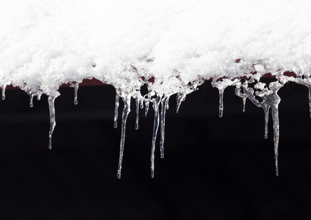 icicles on natureの写真素材