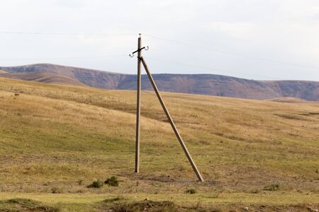 electric pole in the mountains