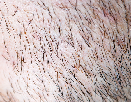 hair stubble on men. macroの写真素材