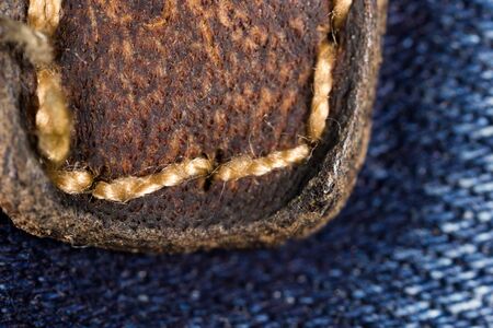 Leather jeans as a background. macroの写真素材