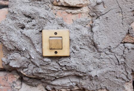 old switch on the wallの写真素材