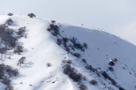 snowy mountains in nature