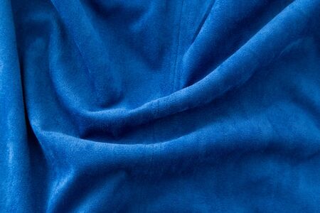 blue fabric as a backgroundの写真素材