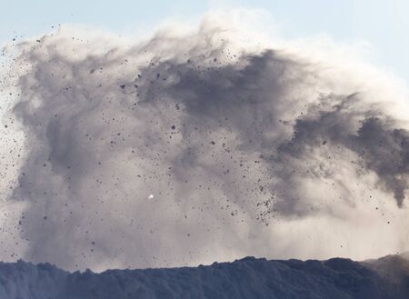 avalanche as backgroundの写真素材