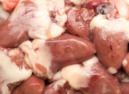 chicken hearts as backgroundの写真素材