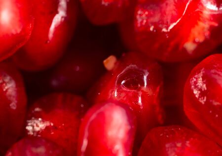 Pomegranate as a background. macroの写真素材