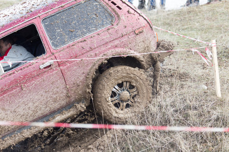 Shymkent, KAZAKHSTAN - February 26, 2017: Cars on Russian holiday Maslenitsaのeditorial素材