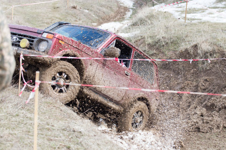 Shymkent, KAZAKHSTAN - February 26, 2017: Cars on Russian holiday Maslenitsaのeditorial素材