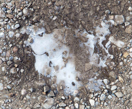 winter ice on the ground as a background .の写真素材