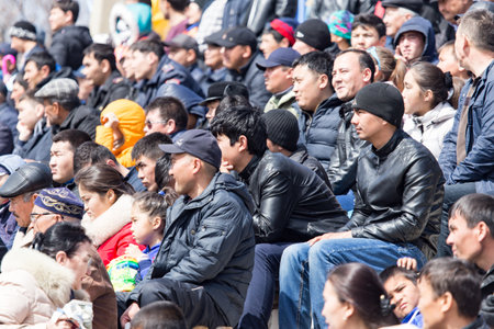 Shymkent, KAZAKHSTAN - 22 March 2017: People Celebrating the Kazakh holiday NARIYZ.のeditorial素材