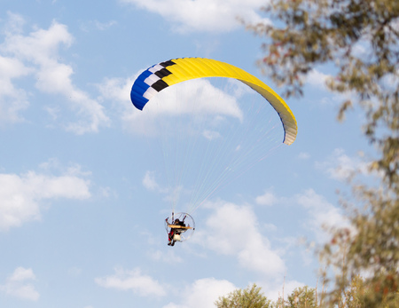 extreme sport parachute in the sky