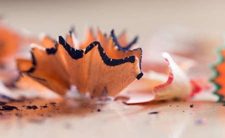 debris from a pencil. macroの写真素材