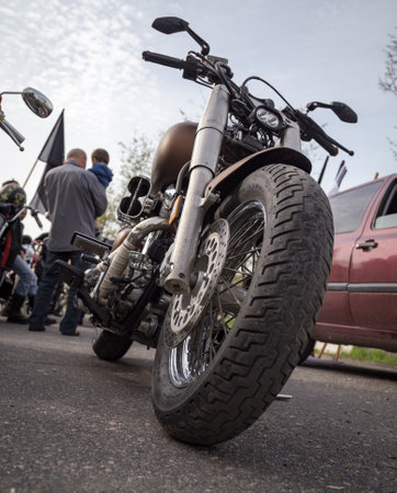 Shymkent, KAZAKHSTAN - March 15, 2017: Motorcycles at the opening of the biker season in Shymkentのeditorial素材