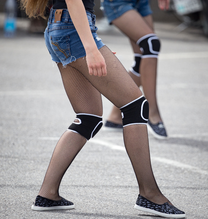 Part of the body of a beautiful girl dancing .の写真素材