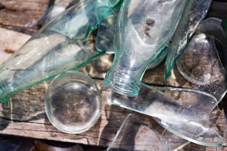 The throat of a glass bottle. backgroundの写真素材