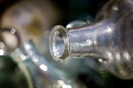 The throat of a glass bottle. backgroundの写真素材