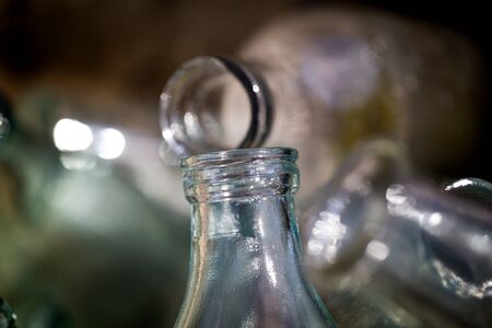 The throat of a glass bottle. backgroundの写真素材