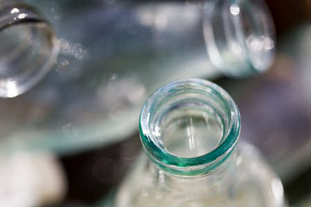 The throat of a glass bottle. background