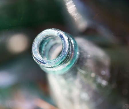 The throat of a glass bottle. backgroundの写真素材