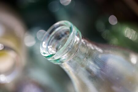 The throat of a glass bottle. backgroundの写真素材