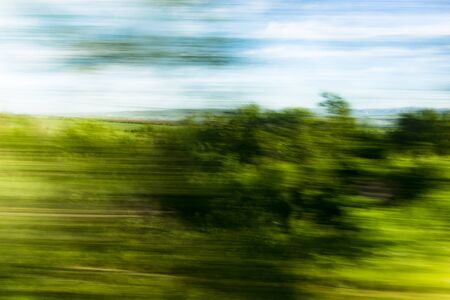 Nature in motion from the train window .の写真素材
