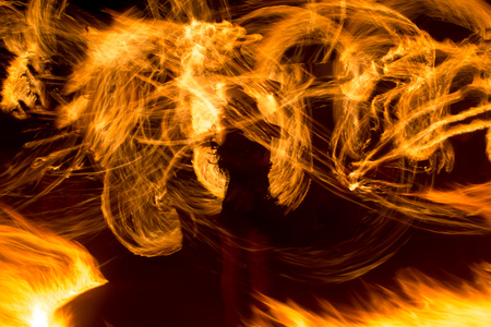 Abstract background of flame on fire show .