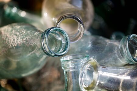 The throat of a glass bottle. backgroundの写真素材