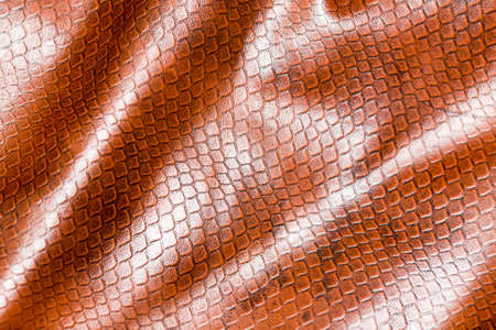 Brown leather material as background. Abstract textureの写真素材