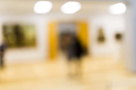 Bokeh in the museum of paintings as a background .の写真素材