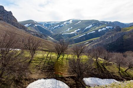 Stone rocks in the mountains in nature .の写真素材