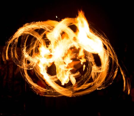 Abstract background of flame on fire show .