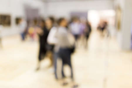 Bokeh in the museum of paintings as a background .の写真素材