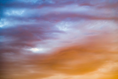 Background of beautiful rain clouds at sunset