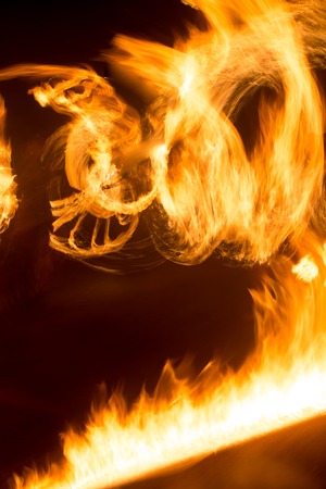 Abstract background of flame on fire show .の写真素材