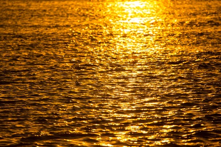 golden sunset on a river in the natureの写真素材