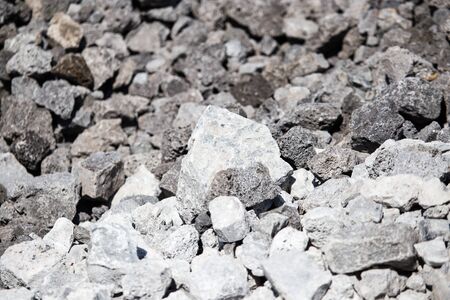 stone gravel on a construction site as a background