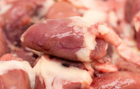 chicken hearts as backgroundの写真素材