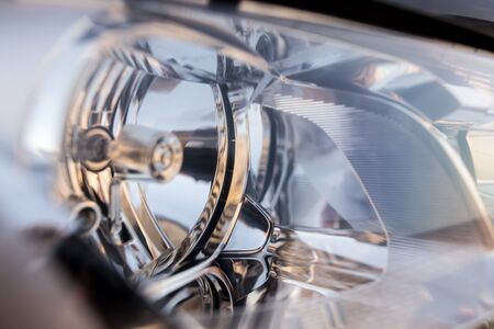 headlight from auto as an abstract backgroundの写真素材