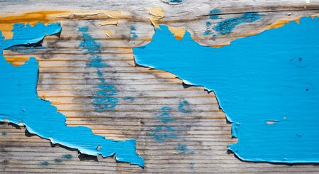 old wooden background painted in blue paint .の写真素材