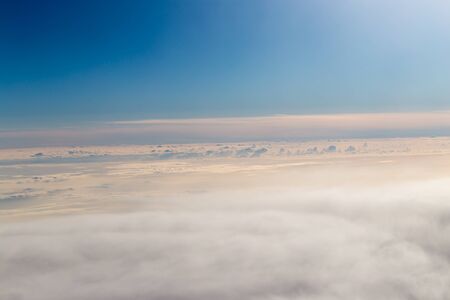Clouds, a view from airplane window .の写真素材
