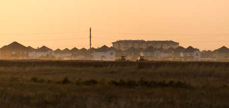 House at sunsetの写真素材