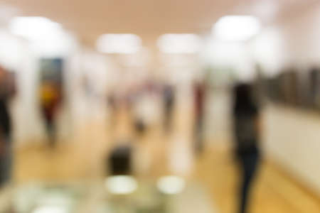 Bokeh in the museum of paintings as a background .の写真素材