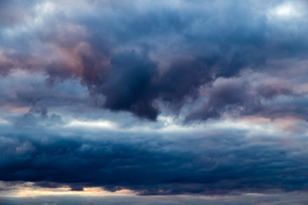 clouds in the sky at sunset as background .の写真素材