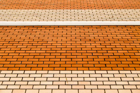 Wall from a red brick as a background .の写真素材