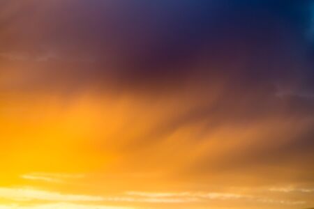 Beautiful clouds in the sky at sunset .の写真素材