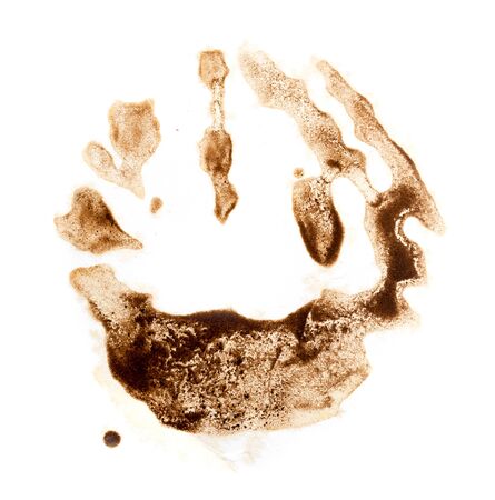 Spot of coffee isolated on white backgroundの写真素材