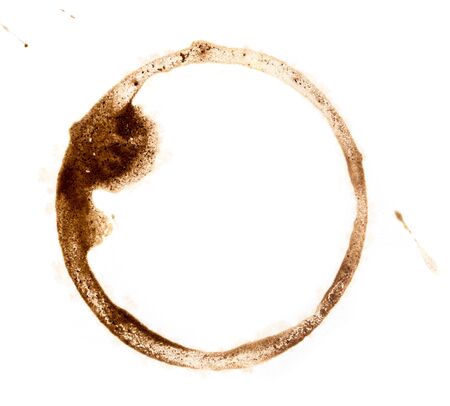 Spot of coffee isolated on white background .の写真素材