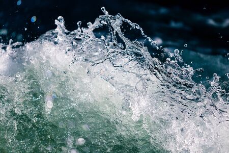 Stormy waves in the ocean as a background .の写真素材