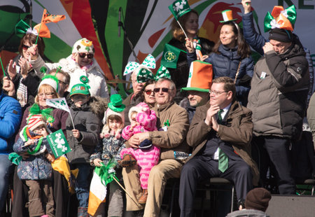 MOSCOW, RUSSIA - MARCH 24, 2018: People Celebrate THE DAY OF THE HOLY PATRICKのeditorial素材
